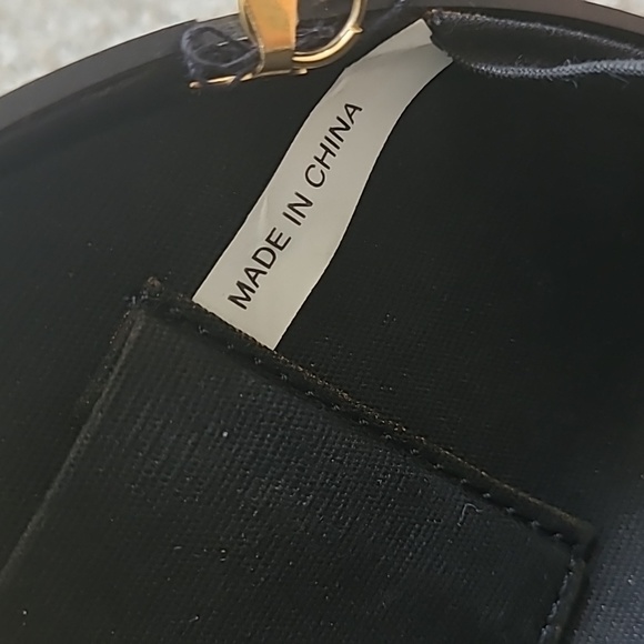 NWT new Vintage Stephanie Gold & green hardshell clutch evening Bag metal chain - Picture 12 of 12